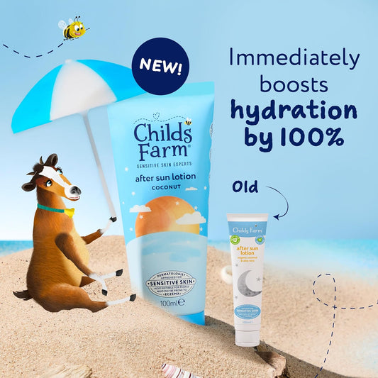 Childs Farm | Kids & Baby After Sun Lotion, Coconut | Soothing & Moisturising | Suitable For Dry, Sensitive Skin, 100Ml