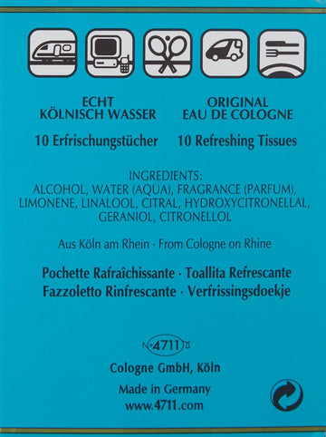 4711 Original Eau De Cologne Tissues 10Pcs