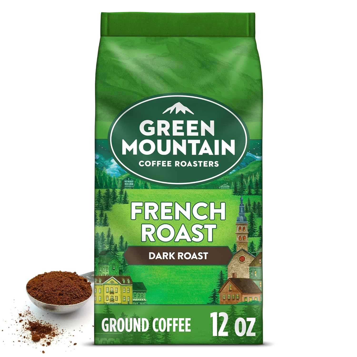 Green Mountain Coffee Roasters, French Roast, Ground Coffee, Dark Roast, Bagged 12oz