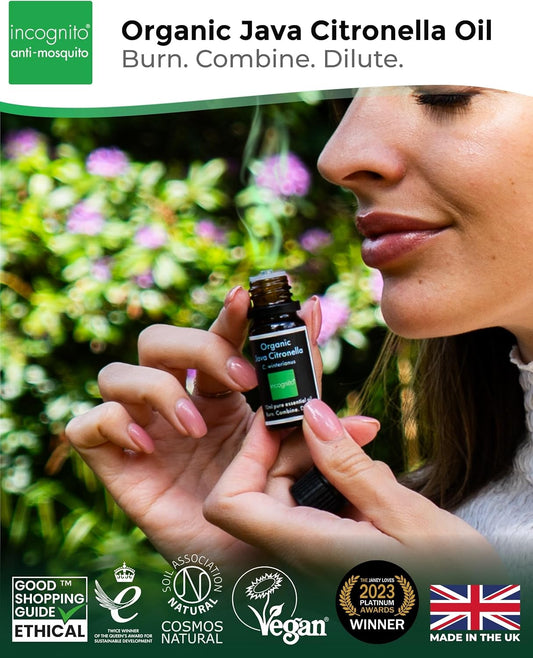 Incognito - Organic Java Citronella Oil - Mosquito Repellent Citronella Oil