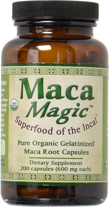Maca Magic Organic Capsules, 200 Count