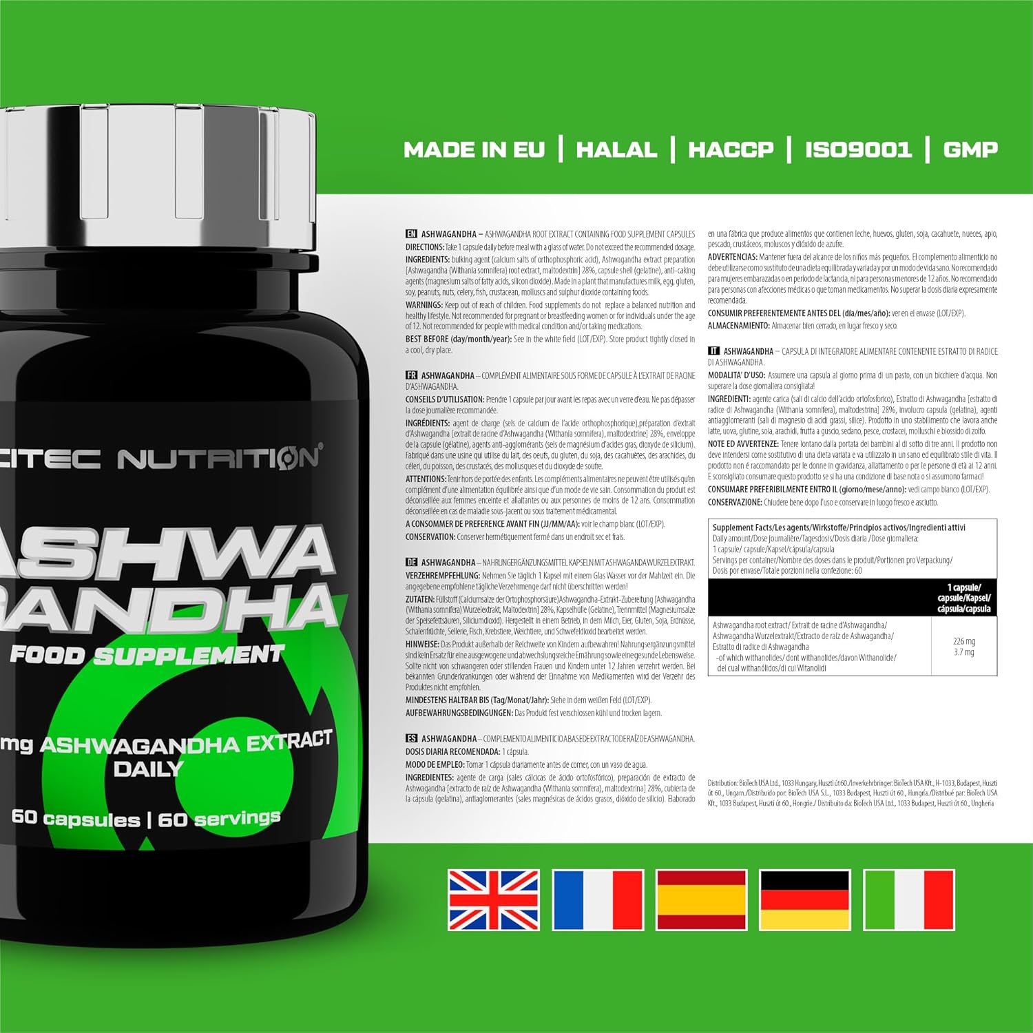 Scitec Nutrition Ashwagandha | Ashwagandha Root extract | to Support your Immune System and Optimal Stress Level, 60 Capsules : Amazon.co.uk: Health & Personal Care