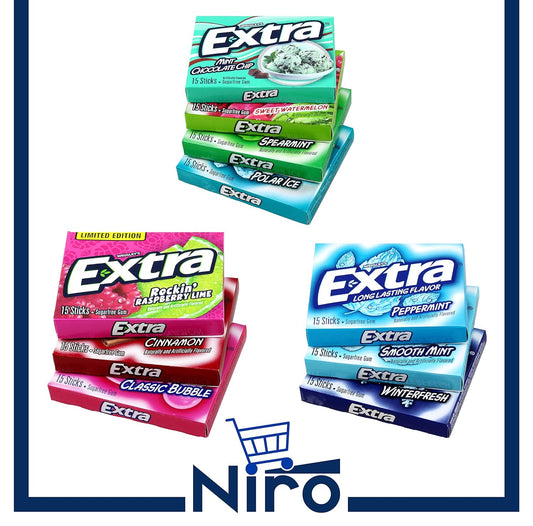 Niro Assortment | Extra Long Lasting Flavor Sampler Pack | Sugar-Free | Assorted Flavor (6 Pack) Receive 6 out of 10 flavors