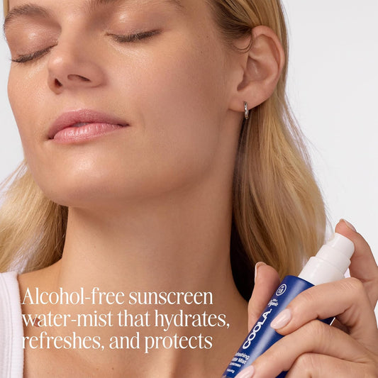Coola Organic Refreshing Water Mist Face Moisturizer With Spf 18, Dermatologist Tested Face Sunscreen With Plant-Derived Bluescreen Digital De-Stress Technology