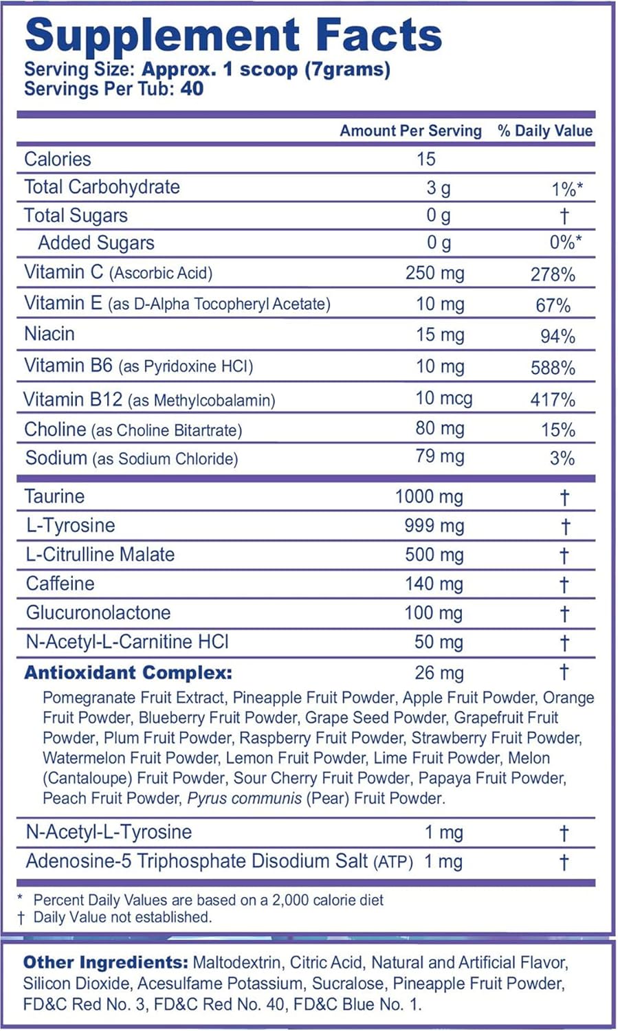 G Fuel Sugar Plum Energy Powder, Sugar Free, Clean Caffeine Focus Supplement, Water Mix, Sweet Fruit Candy Flavor, Focus Amino, Vitamin + Antioxidants Blend, 9.8 oz (40 Servings) : Health & Household