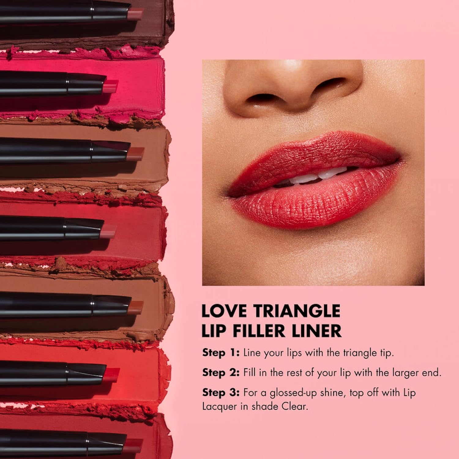 e.l.f. Love Triangle Lip Filler Liner, 2-in-1 Lipliner Pencil For Sculpting & Filling, Long-Lasting Intense Color, Vegan & Cruelty-Free, Plum : Beauty & Personal Care