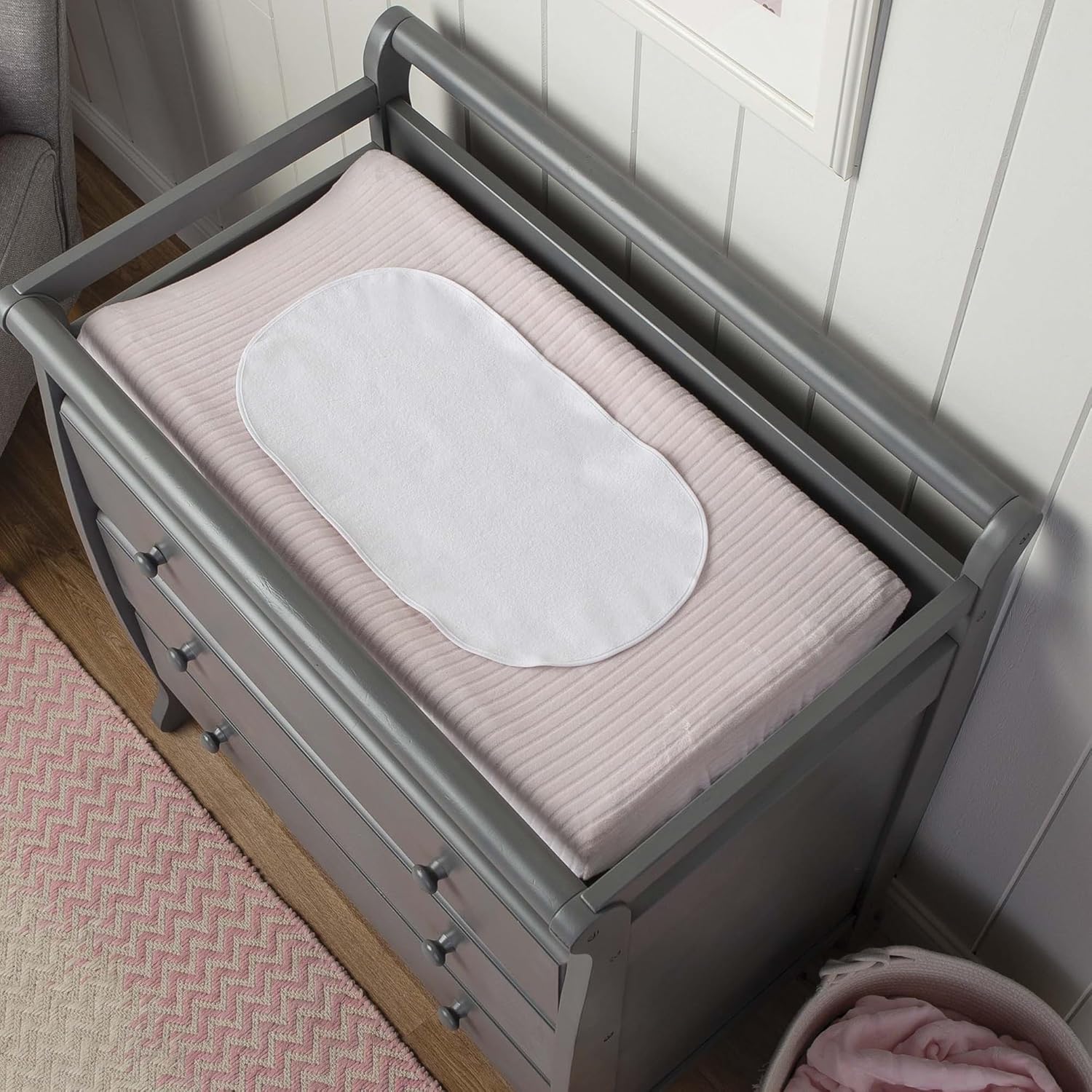 Boppy Changing Pad Liners, Pack Of 3, White, Soft Terrycloth With Waterproof Backing Makes Wiggly Diaper Changes Easier And Comfy, For Quicker Cleanup Of Changing Pads, Machine Washable And Dryable
