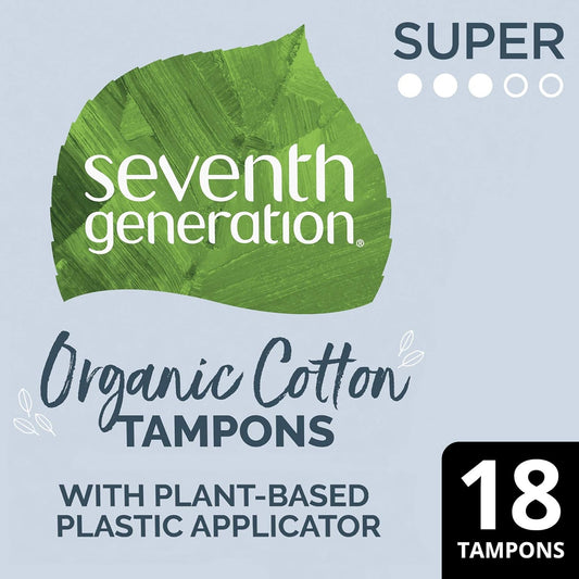 SEVENTH GENERATION Free & Clear Super Tampons with Applicator, 18 CT