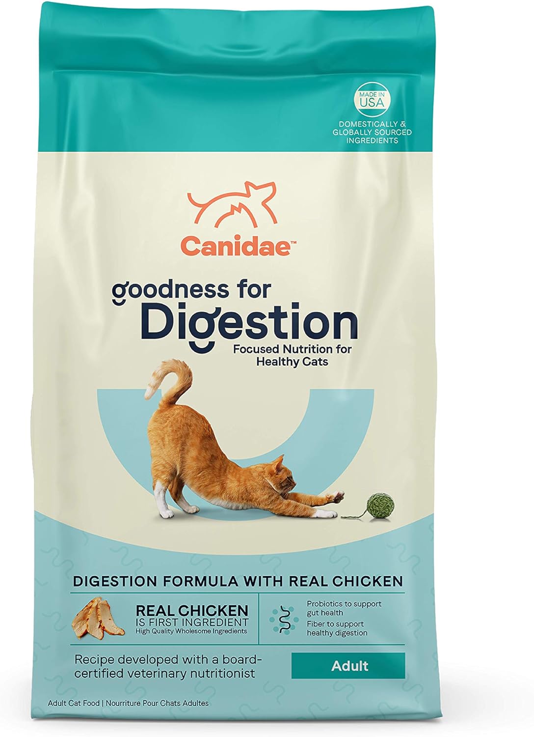 Canidae Goodness For Digestion, Premium Adult Dry Cat Food With Real Chicken, 10 Lbs