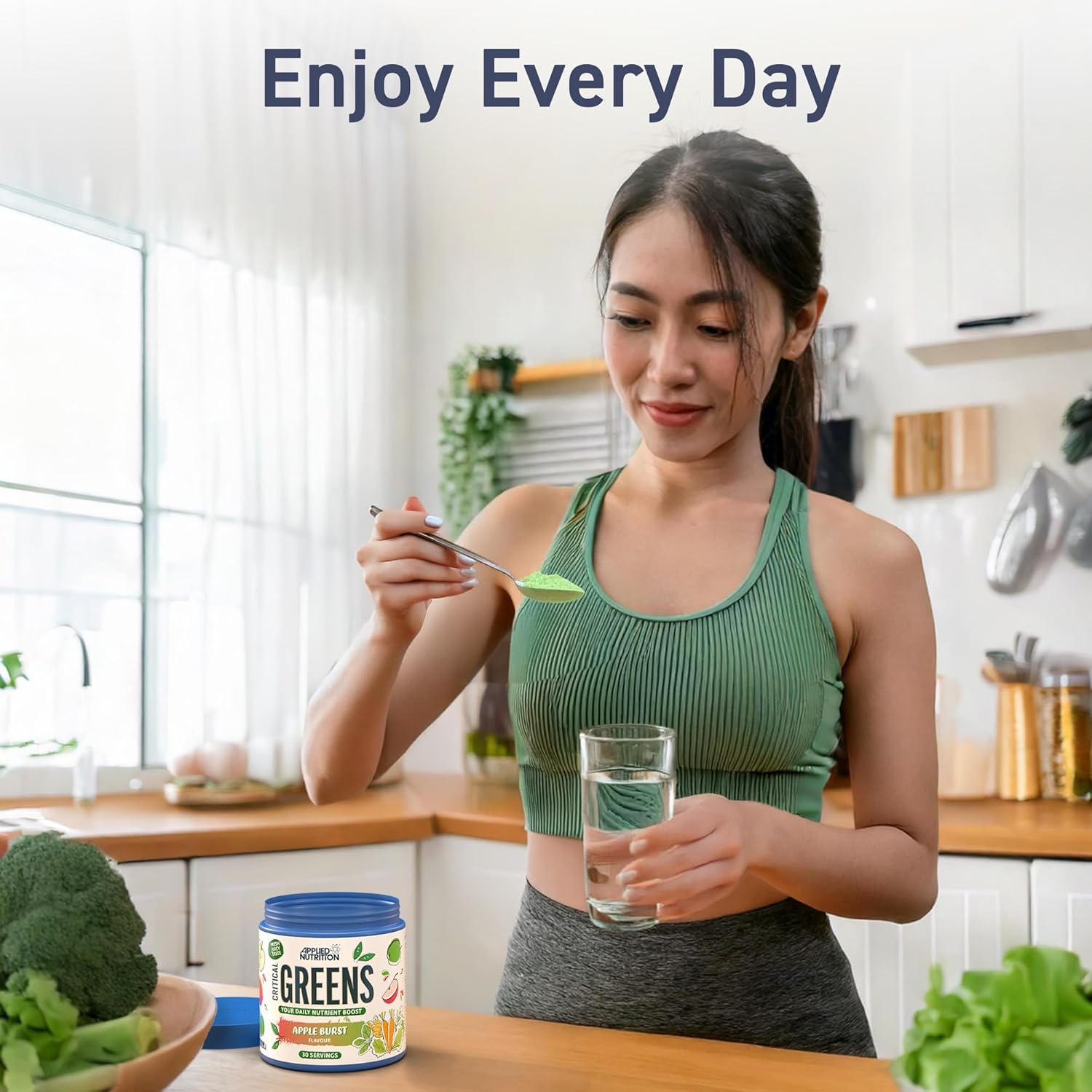 Applied Nutrition Critical Greens Powder and Superfood Blend for Gut Health Energy and Immune Support Vegan Daily Greens Juice Powder (150g - 30 Servings) (Apple Burst) : Amazon.co.uk: Health & Personal Care