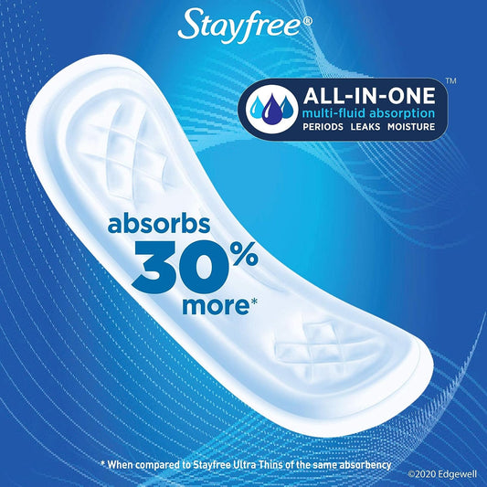 Stayfree Maxi Pads For Women, Super - 66 Count