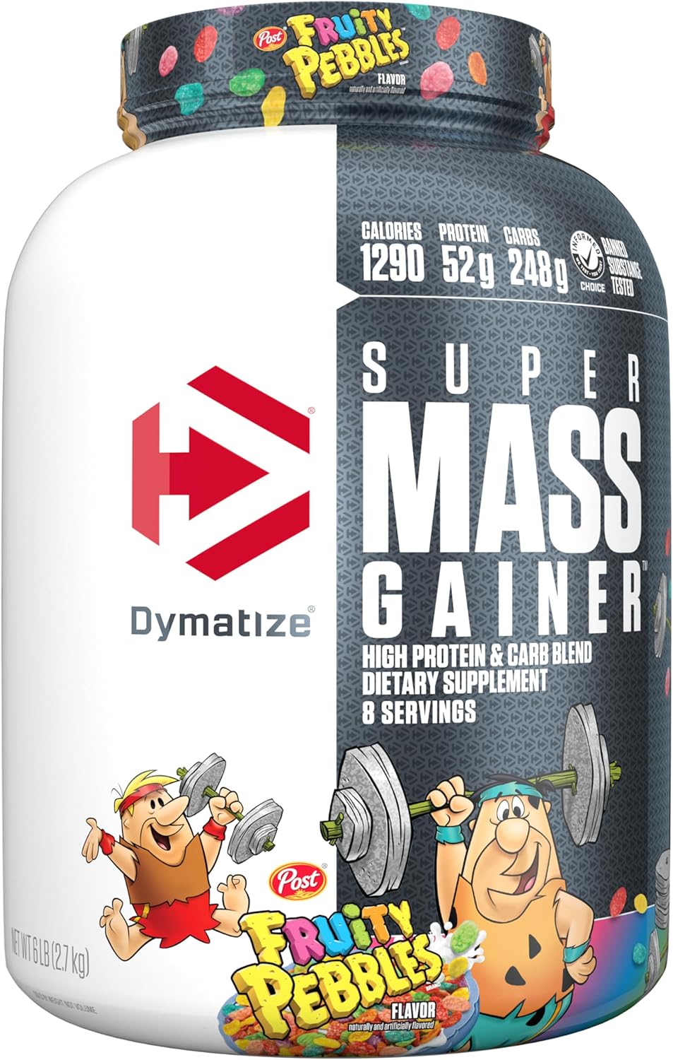 Dymatize Super Mass Gainer Protein Powder, Rich Chocolate, 52G Protein, 1G Creatine, 1280 Calories, 10.7G Bcaas, 245G Carbs, Contains Whey Protein Powder, Isolate, And Casein (16 Servings)