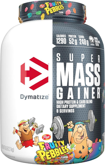 Dymatize Super Mass Gainer Protein Powder, Rich Chocolate, 52G Protein, 1G Creatine, 1280 Calories, 10.7G Bcaas, 245G Carbs, Contains Whey Protein Powder, Isolate, And Casein (16 Servings)