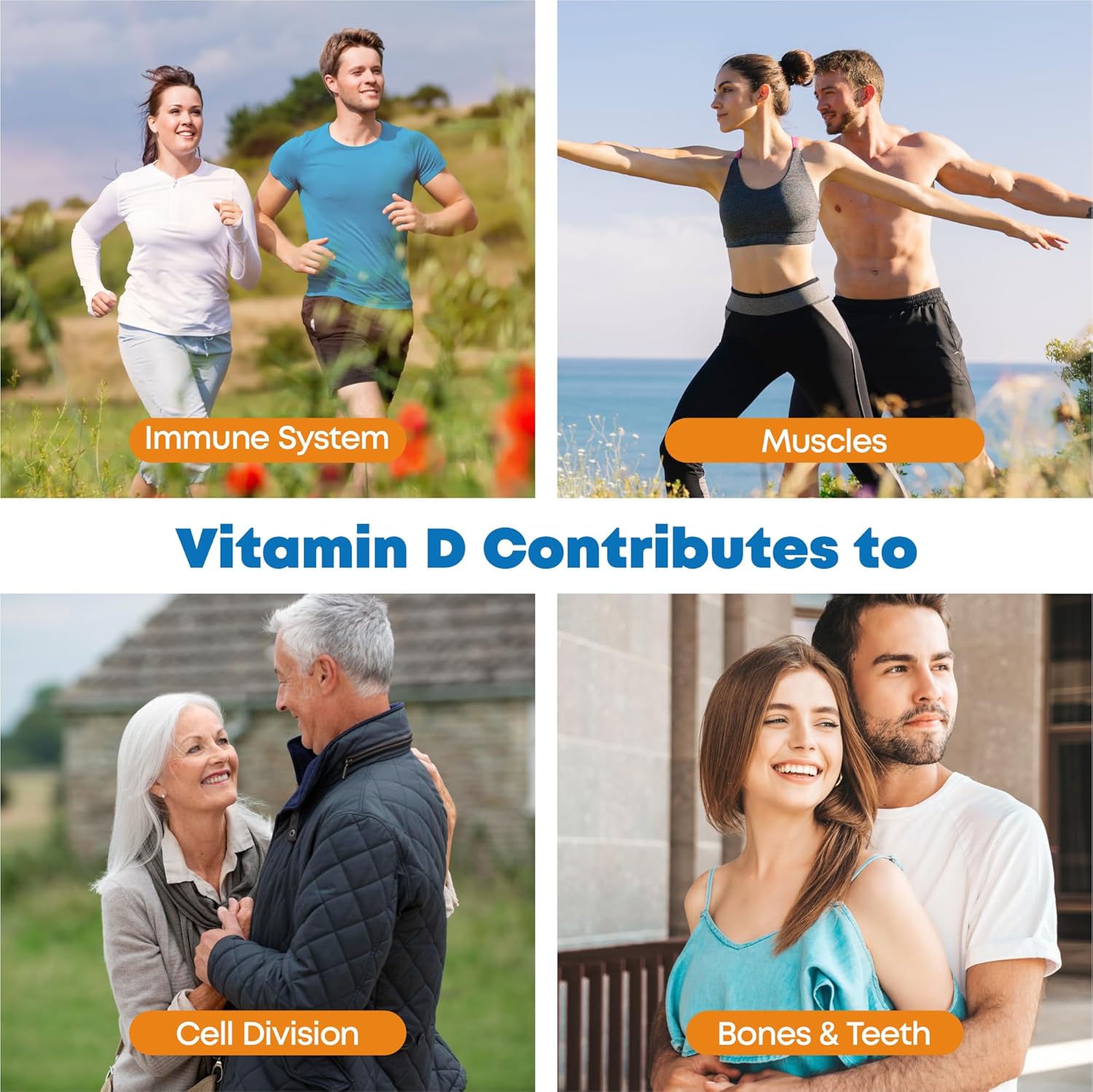 Health4All Vitamin D3 4000iu & Vitamin K2 200ug (Natural MK7) 400 Tablets (1+ Year Supply) Vegan Vitamin D3 K2 Supplement, High Strength MK-7 from Natto, Made in The UK : Amazon.co.uk: Health & Personal Care