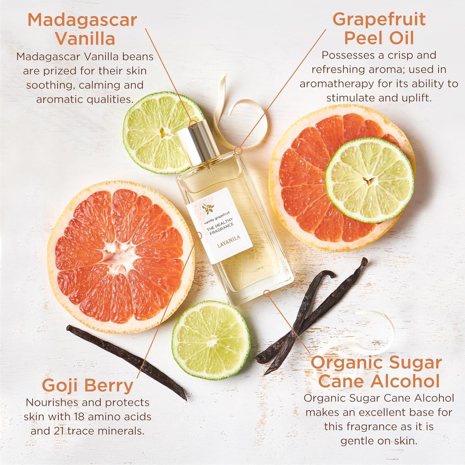 Lavanila - The Healthy Fragrance Clean And Natural, Vanilla Grapefruit Perfume Set (1.7 Oz. + 0.34 Oz.) : Beauty & Personal Care