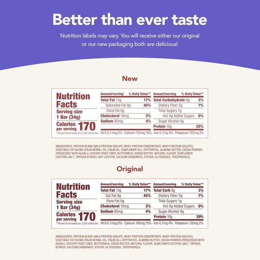 Think! Delight, Keto Protein Bars, Healthy Low Carb, Gluten Free Snack - Chocolate Mousse Pie, 10 Count (Packaging May Vary)