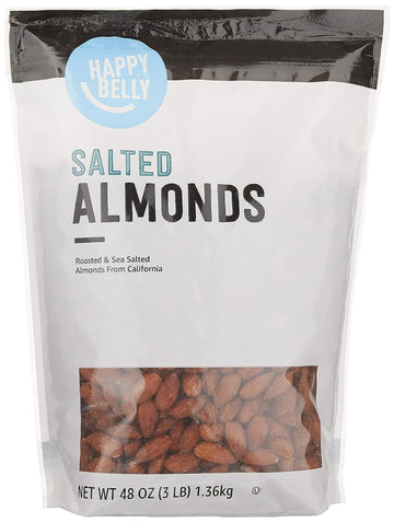 Amazon Brand - Happy Belly California Almond, Roasted & Salted, 48 ounce