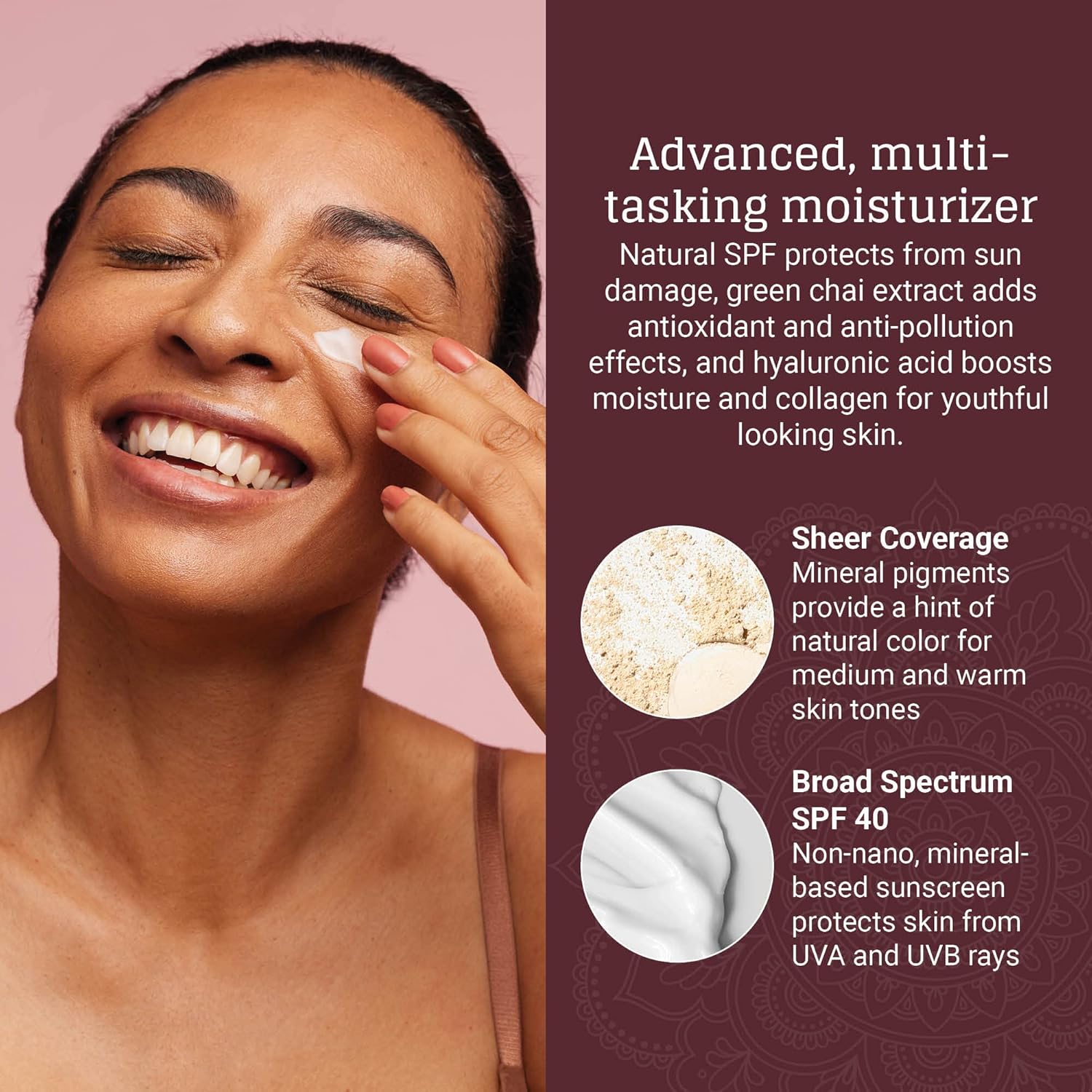 Avya Spf 40 Sheer Tinted Moisturizer With Hyaluronic Acid & Green Chai – Advanced Ayurvedic Skincare Treatment For Balanced And Brighter Skin/Medium Skintones Shade #2 (1.7Oz/50Ml) : Beauty & Personal Care