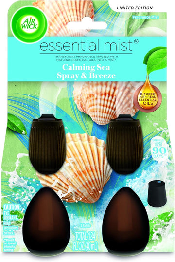 Air Wick Essential Mist Twin Refill Calming Sea Spray & Breeze 2 ct