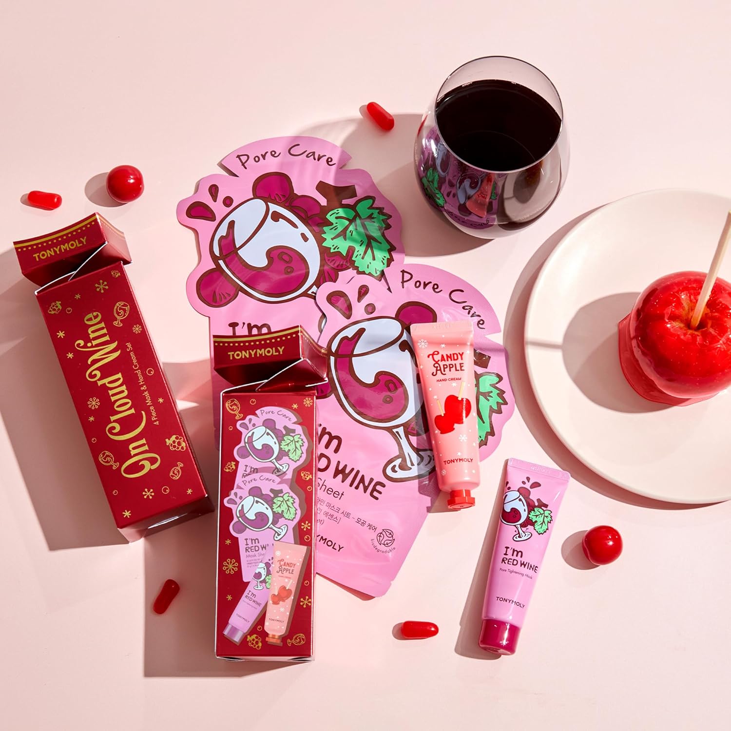 Tonymoly On Cloud Wine Red Wine Skincare Set