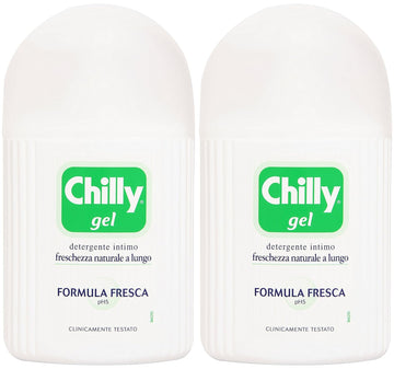 Chilly:"Formula Fresca" ("Fresh Formula") Gel Intimate Cleanser 6.76 Fluid Ounce (200ml) Package (Pack of 2) [ Italian Import ]