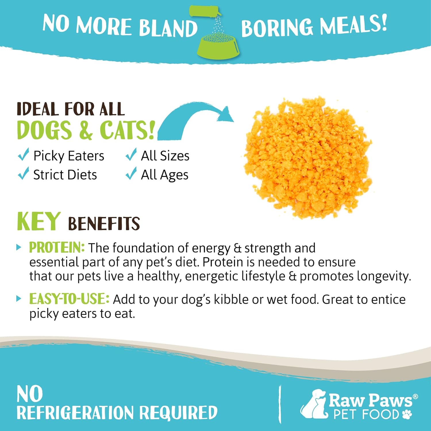 Raw Paws Boost Pet Food Topper Freeze-Dried Cheese, 3.6-oz - Made in USA - Dog Food Toppers for Picky Eaters - Dog Cheese Treats Dog Food Seasoning - Dog Meal Toppers for Dogs, Kibble Toppers for Dogs : Pet Supplies