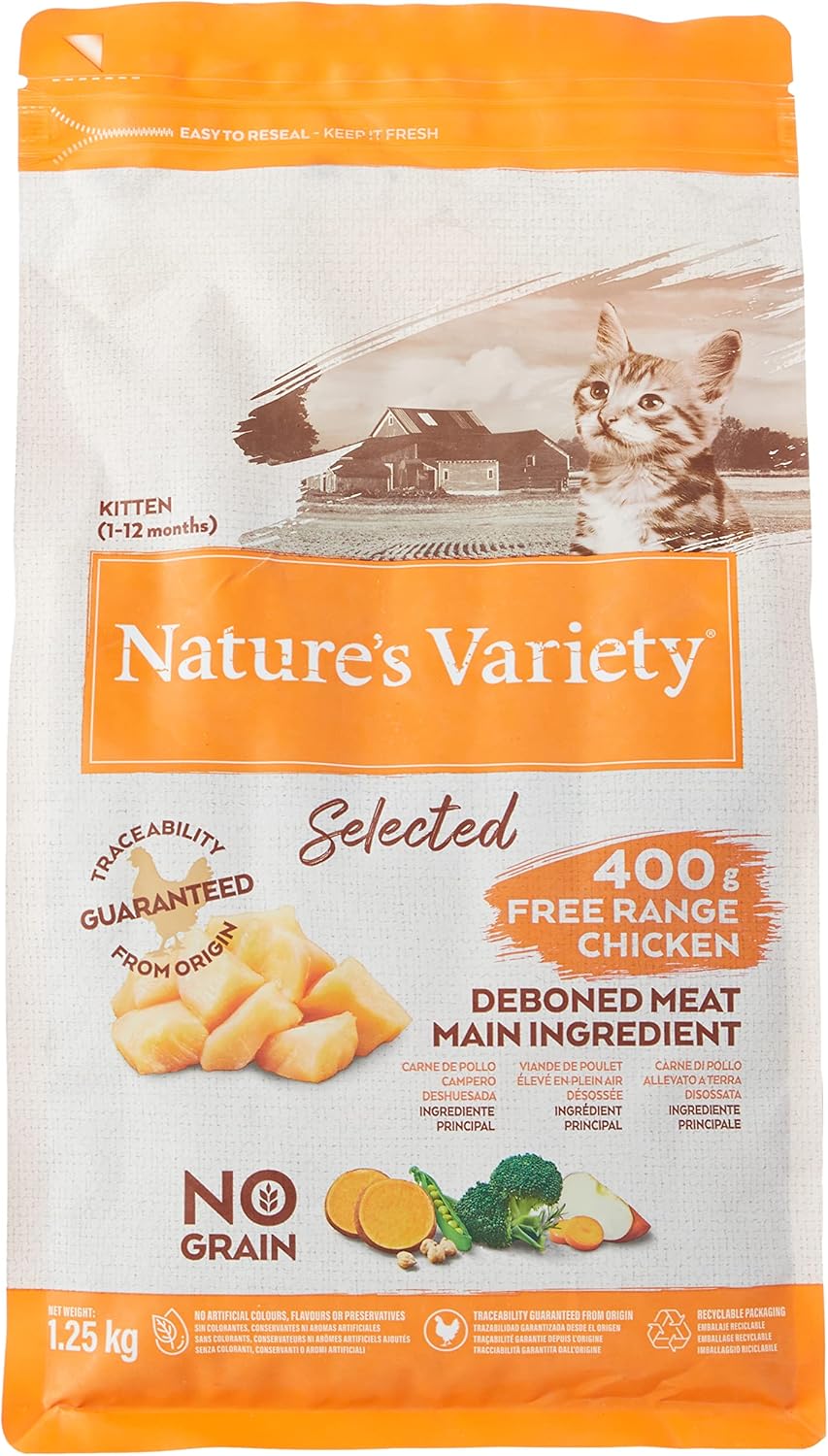 Nature's Variety SELECTED KITTEN FREE RANGE CHICKEN 1X1.25KG?03NMNVKC