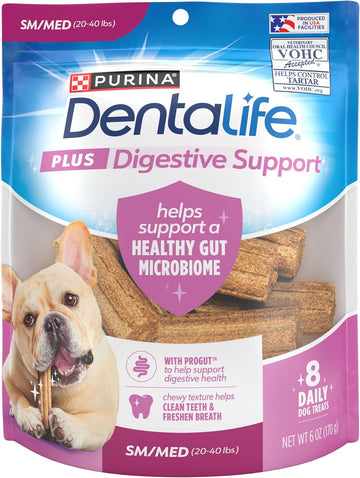 Dentalife Purina Plus Digestive Support Chicken And Pumpkin Flavor Small/Medium Dog Dental Chews - 6 Oz. Pouch