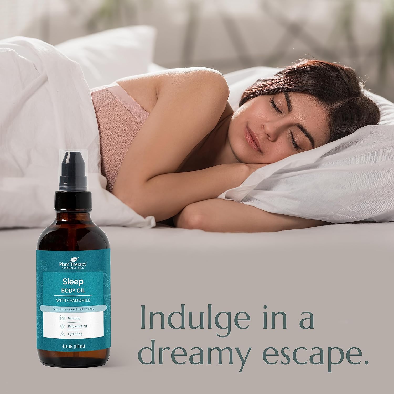 Plant Therapy Sleep Body Oil with Chamomile 4 oz Promotes a Good Night's Rest, Calms a Restless Mind & Body, Softens & Nourishes Skin : Beauty & Personal Care