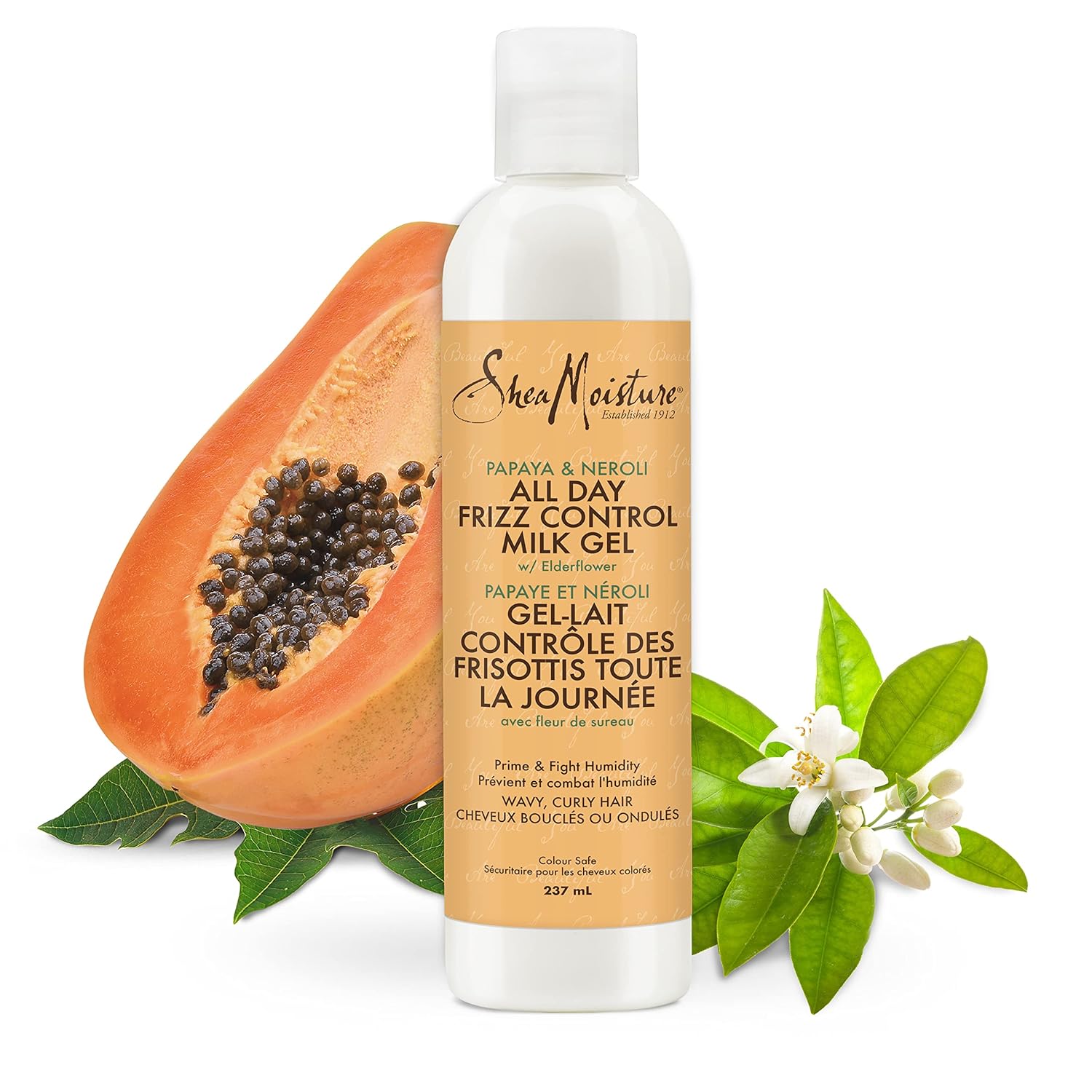 SheaMoisture Milk Gel for Wavy Curly Hair Papaya and Neroli Parabenfree Curl Gel Oz, 8 Ounce : Beauty & Personal Care