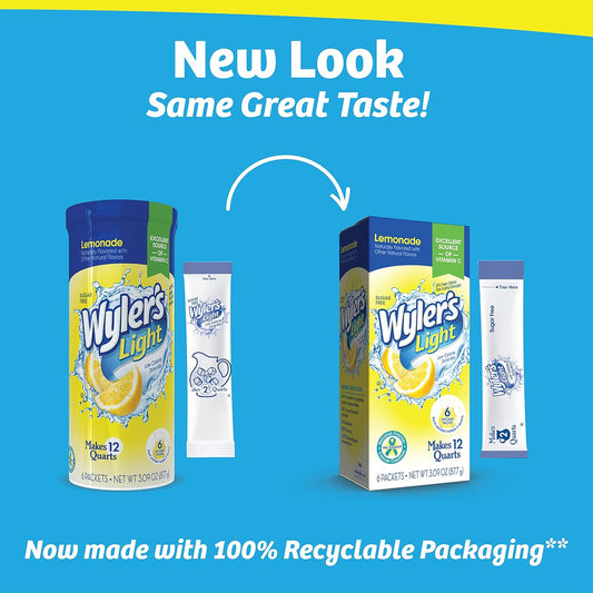 Wyler'S Light Pitcher Packs, Water Drink Mix, Lemonade, 6 Boxes (36 Pitcher Packets)