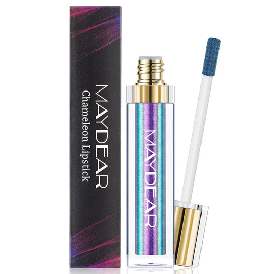 Maydear Chameleon Lipstick 5 Colors Set, Long Lasting Waterproof Colourful Diamond Shimmer Lip Gloss For Women Girls Makeup Kit