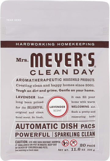 Mrs. Meyer's Clean Day Auto Dishwash Packs in Lavender 11.6 Ounce (Pack of 20)