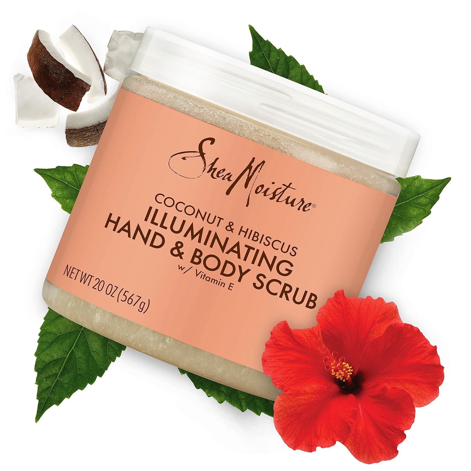 SheaMoisture Body Scrub for Dull Skin Illuminating Coconut and Hibiscus Cruelty-Free Skin Care 20 oz : Beauty & Personal Care