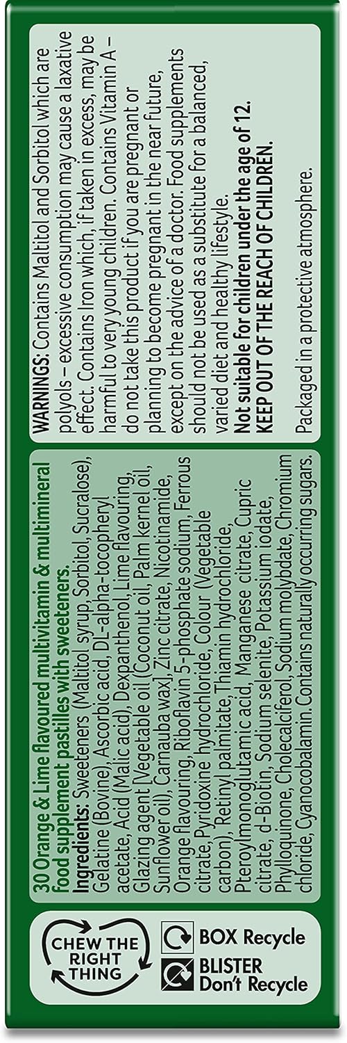 Bassetts Vitamins Man 50+ Multivitamins & Multiminerals Orange & Lime Flavour 30 Gummy Pastilles : Amazon.co.uk: Health & Personal Care