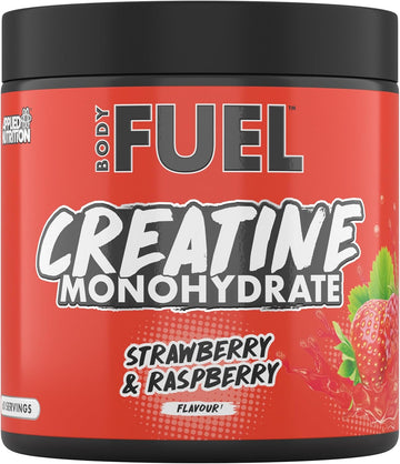 Applied Nutrition Bodyfuel Creatine Monohydrate Powder, Increases High-Intensity Physical Performance, Strawberry & Raspberry (300G - 60 Servings)