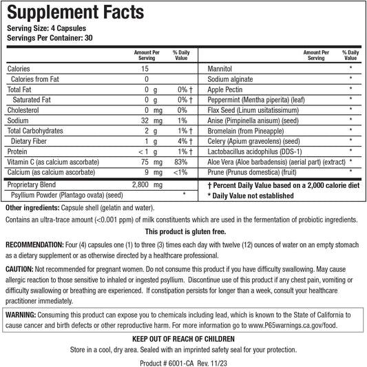 Biotics Research Colon Plus Caps Fiber Capsule, Digestive Health, Soluble, Insoluble Fiber, Laxative, Relieve Constipation, Regularity, Heart Health, Microbial Balance, Gut Flora 120 Capsules