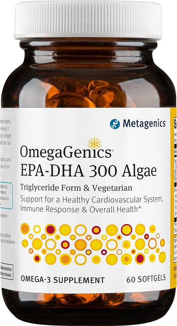 Metagenics OmegaGenics Algae EPA-DHA 300 Dietary Supplement, 60 Count