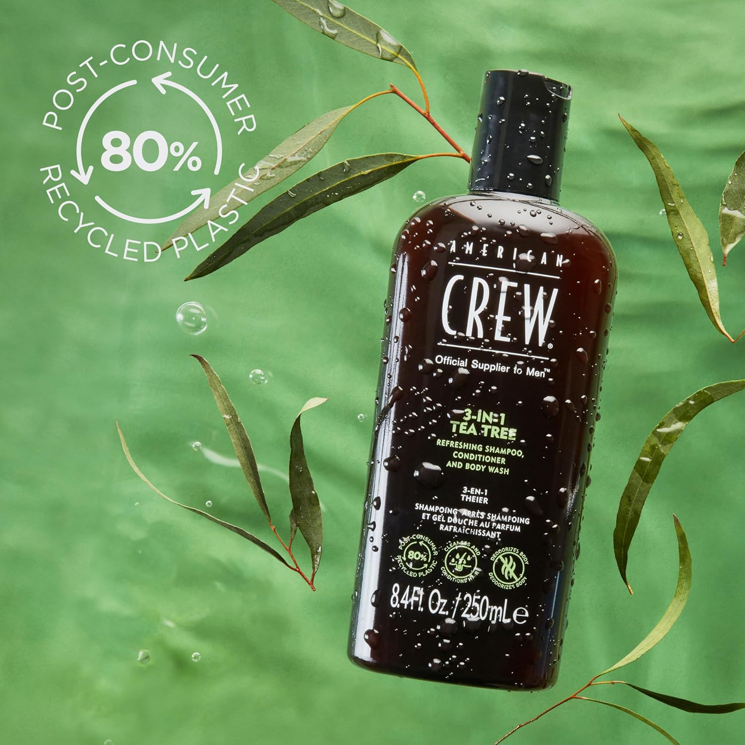 American Crew Shampoo, Conditioner & Body Wash for Men, 3-in-1, Tea Tree Scent, 33.8 Fl Oz : Beauty & Personal Care