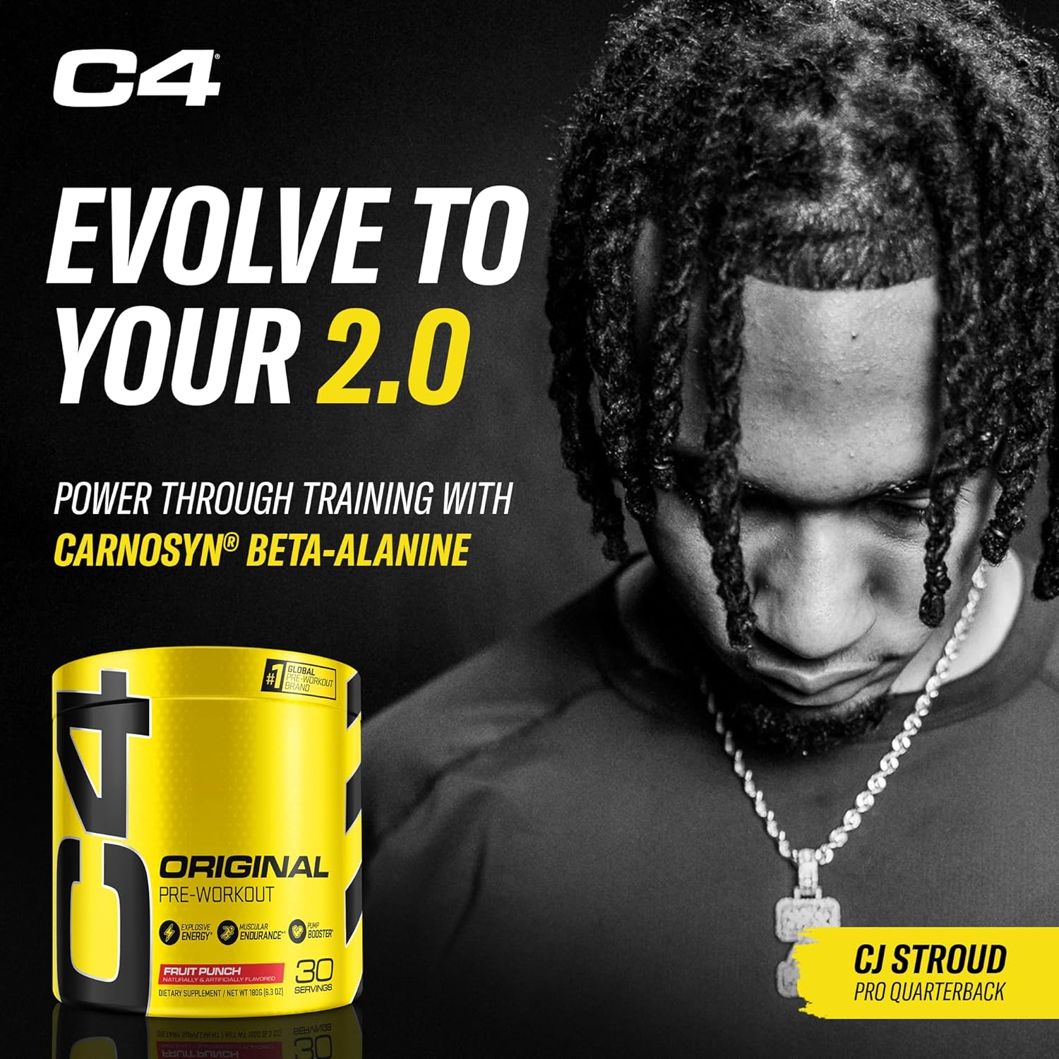 Cellucor C4 Original Pre Workout Powder Fruit Punch | Vitamin C for Immune Support | Sugar Free Preworkout Energy for Men & Women | 150mg Caffeine + Beta Alanine + Creatine | 30 Servings : Health & Household