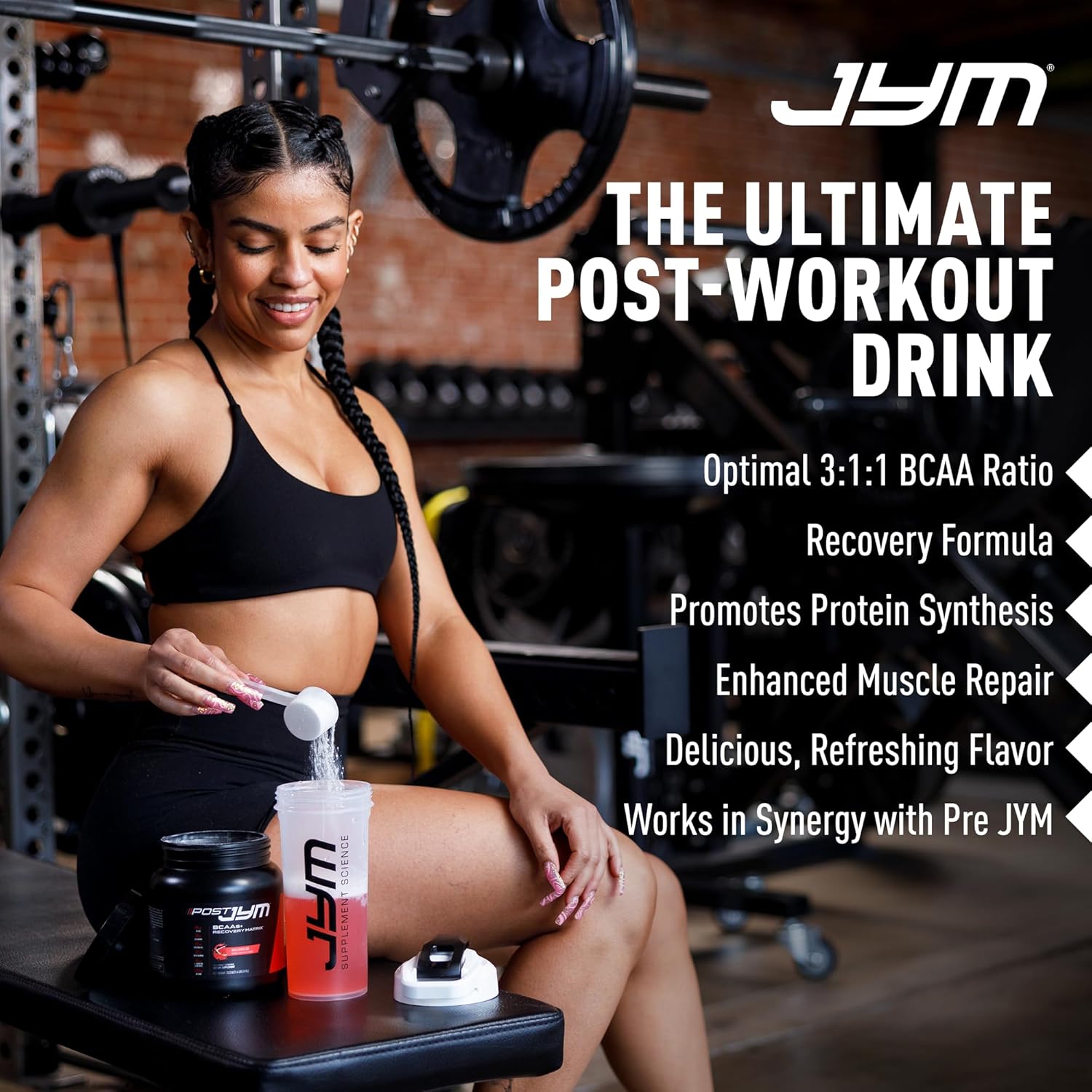 Post Jym Active Matrix - Post-Workout With Bcaa'S, Glutamine, Creatine Hcl, Beta-Alanine, And More | Jym Supplement Science | Watermelon, 30 Servings : Health & Household