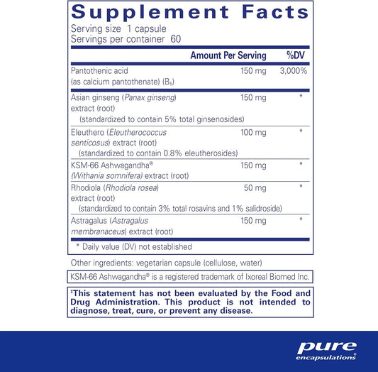 Pure Encapsulations Phyto-Adr | Vegetarian Adrenal Support Formula* | 60 Capsules