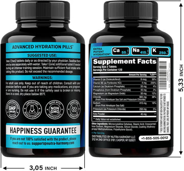 Electrolytes - Electrolyte Tablets With Magnesium, Sodium, Potassium, Chloride, Vitamins D3 & B6, Kelp Powder - Salt Pills - Made In Usa - Oral Tablets As Capsules - Vegan & Keto Friendly - 240 Tabs