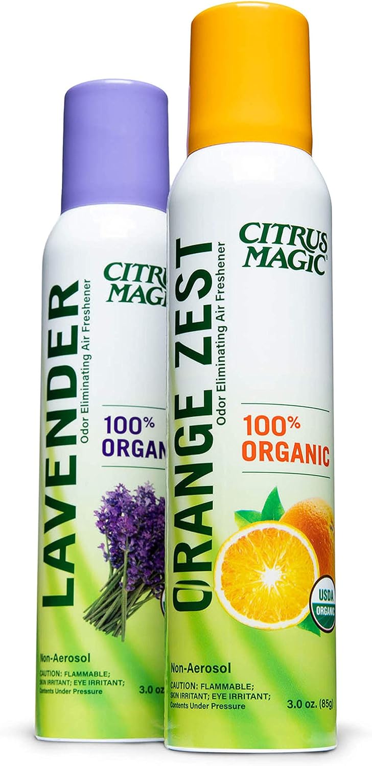 Citrus Magic Organic Natural Odor Eliminating Air Freshener Spray, Lavender Eucalyptus, 3-Ounce, Pack of 3 : Health & Household