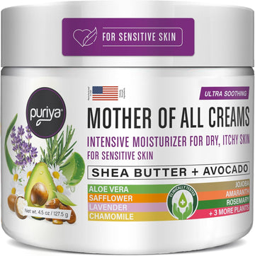 Puriya Intensive Moisturizer With Honey, Shea Butter, Hydrating, Soothing For Dry, Irritated, Sensitive Skin, Daily Multi Purpose Cream For Hands, Body, Long Lasting, Plant Based Mother Of All Creams