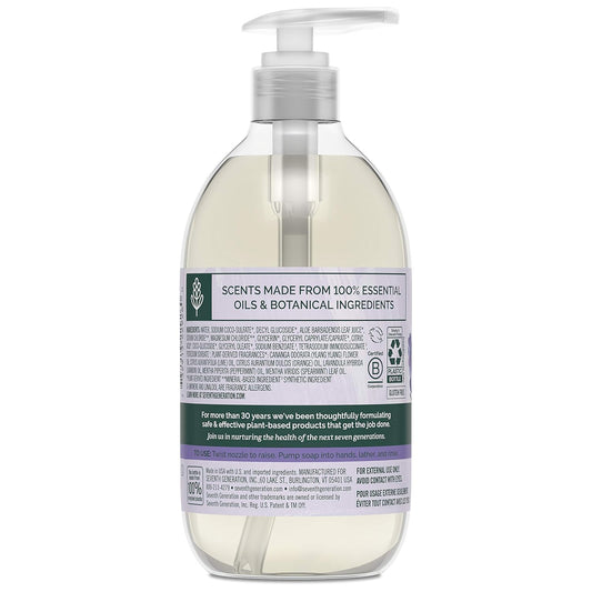 Seventh Generation Hand Soap, Lavender Flower & Mint, 12 Oz, 8 Pack (Packaging May Vary)