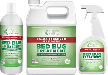 Extra Strength Bed Bug & Lice Elimination Trio - Includes Extra Strength 24 Oz Lice & Bed Bug Spray, 32 Oz Lice & Bed Bug Laundry Additive, & 128 Oz Spray Refill