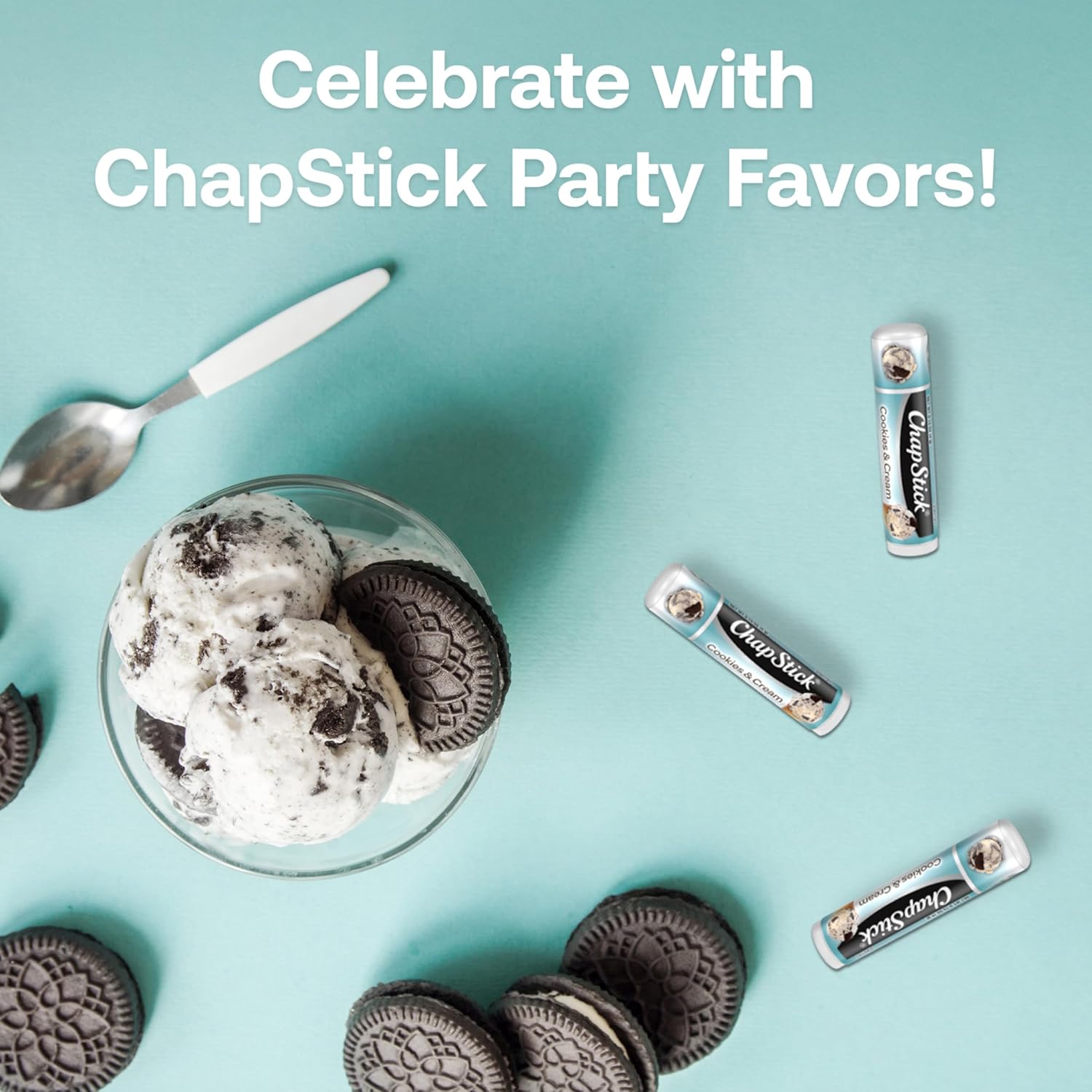 ChapStick Ice Cream Social, Party Favor Lip Balm Pack - Cookies & Cream - 0.15 Oz x 12 Sticks : Beauty & Personal Care