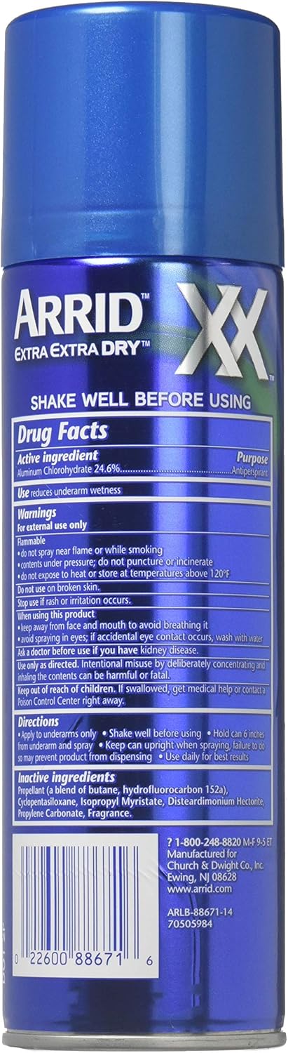 Arrid Extra Extra Dry Xx Ultra Fresh Antiperspirant Deodorant, 6 Oz, 2 Count