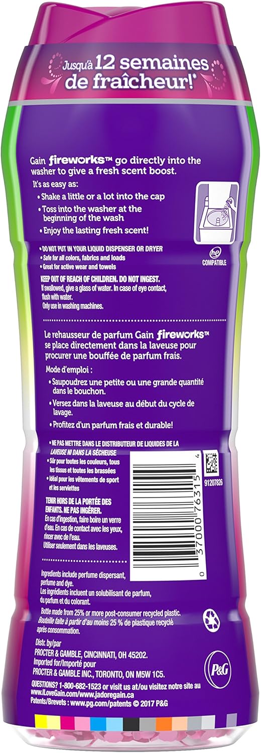 Gain Fireworks Laundry Scent Booster Beads For Washer, Moonlight Breeze, 10 Oz, 4 Count